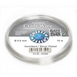 Посребрена бижутерийна тел German Style 14G (1бр)