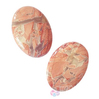 Полускъпоценни камъни - Кабошон от пъстър яспис 30х22мм (1бр) 