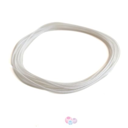 Професионален шнур за Шамбала, микромакраме и възли,Griffin, бял 0.3 мм (1м)