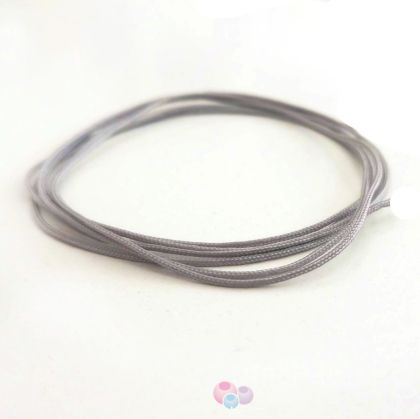 Професионален тъмно сив шнур за Шамбала, микромакраме и възли,Griffin, 0.3 мм (1м)