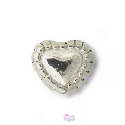 Декоративно метално мънисто сърце Бали 5x6 мм (8бр)