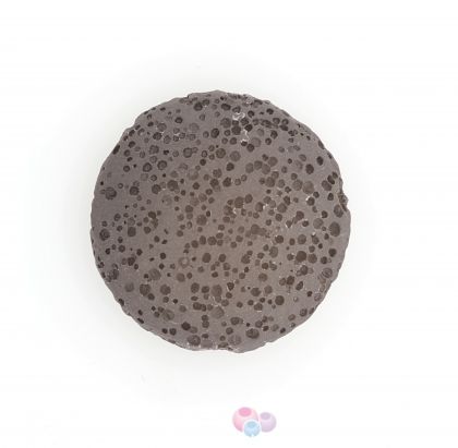 Полускъпоценни камъни - кръгло черно мънисто от вулканична лава 27мм (2бр)