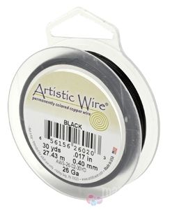 Черна гъвкава тел Artistic Wire 26G (1бр) 