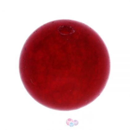 Полускъпоценни камъни - кръгло мънисто от рубинен нефрит 10мм (8бр)