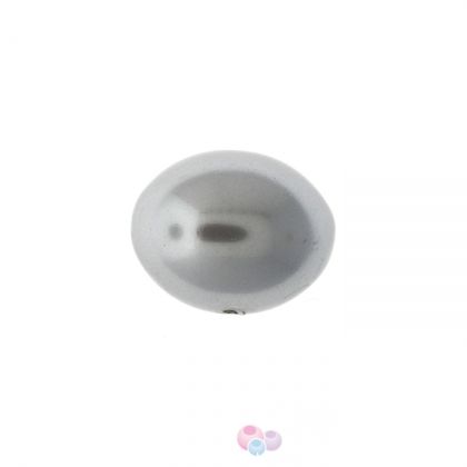 Овална седефена перла - сива 10х13 мм (4бр)