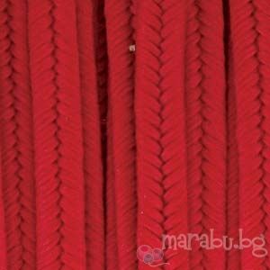 Текстилен шнур за Сутаж червен 3мм (1м)