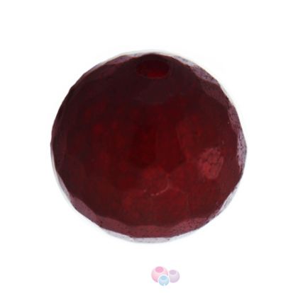 Полускъпоценни камъни - кръгло фасетирано мънисто от червен ахат 8мм (10бр)