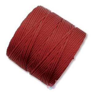 Текстилен шнур, който не се нищи за микромакраме, станче и кроше 0,7мм, тъмночервен (70м) 