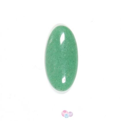 Полускъпоценни камъни - Кабошон от зелен авантурин 15х30мм (1бр)