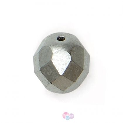 Чешки полиран кристал- фасетирано мънисто алуминий 4мм (30бр)