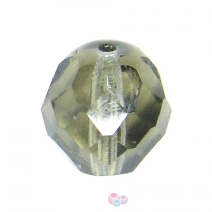Чешки полиран кристал - фасетирано мънисто черен диамант 6мм (24бр)