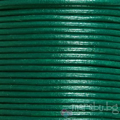 Кожен шнур, цвят горско зелен 2мм ( 1м)
