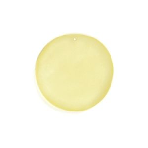 Кръгло плоско мънисто от смола в цвят заскрежен крем, 33 мм (1бр)