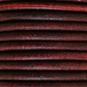 Кожен шнур във винтидж стил, цвят коняк 4мм ( 50 см)