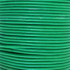 Кожен шнур, цвят зелен, 1.5мм (1м)