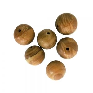 Полускъпоценни камъни - кръгло мънисто от фурнирен яспис 8мм (10бр)
