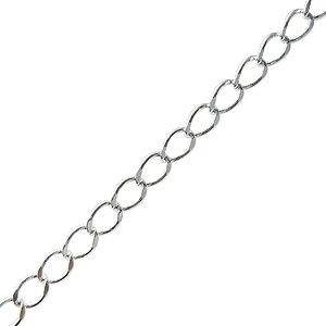 Посребрена метална верижка, 3 мм (1м)