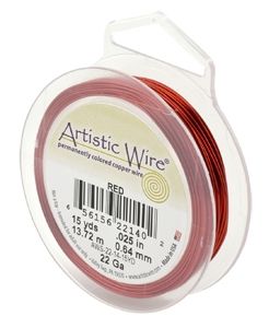 Червена гъвкава тел Artistic Wire 28G (1бр) 