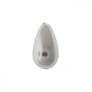 Капковидна седефена перла - светлосива 18х10 мм (2бр)