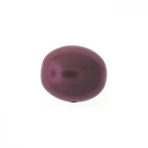 Овална седефена перла - бургунди 12х15 мм (4бр)