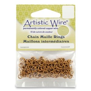 Медни халкички от Artistic Wire за Chain Maille 18G, 3.57мм (160бр) 