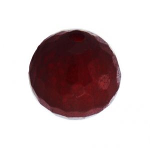 Полускъпоценни камъни - кръгло фасетирано мънисто от червен ахат 6мм (12бр)