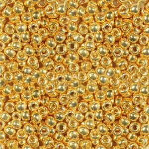 Тохо мъниста 2мм галванизирано злато (10г)