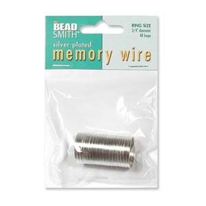 Посребрена тел тип Memory за пръстен - 48 навивки (1бр) 