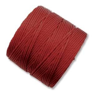 Текстилен шнур, който не се нищи за микромакраме, станче и кроше 0,7мм, тъмночервен (70м) 