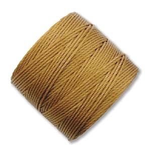 Текстилен шнур, който не се нищи за микромакраме, станче и кроше 0,7мм, златист (70м) 