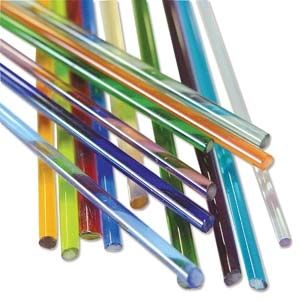 Комплект стъклени пръчки за изработка на мъниста Lampwork - прозрачни асорти (1бр)