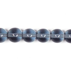 Чешки мъниста - кръгли, синя монтана 4мм (30бр)