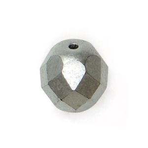 Чешки полиран кристал- фасетирано мънисто алуминий 4мм (30бр)