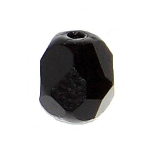 Чешки полиран кристал - фасетирано мънисто оникс 6мм (24бр)