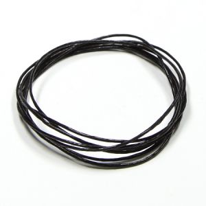 Промазан памучен шнур за Шамбала и микро макраме,Griffin, черен 1мм (1м)