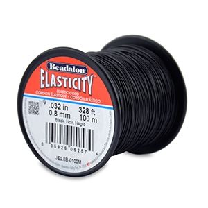 Черна еластична корда Elasticity 0,8мм (м)