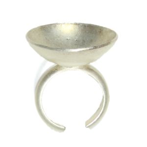 Посребрен пръстен основа за бижута DeCoRe & Nunn Design 25мм (1бр) 