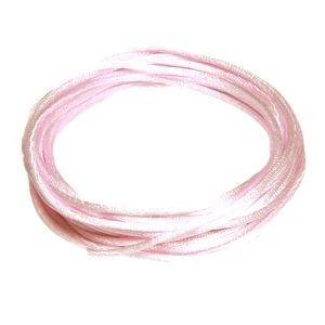 Луксозен сатенен шнур Griffin - светло розов, 1mm (1м)
