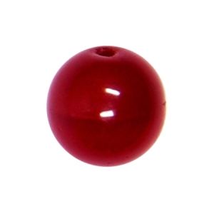 Чешки мъниста - кръгли, карамелена червена ябълка 6мм (25бр)