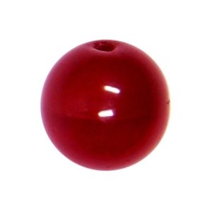 Чешки мъниста - кръгли, карамелена червена ябълка 8мм (20бр)