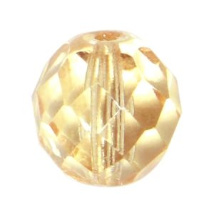 Чешки полиран кристал - фасетирано мънисто прозрачно шампанско 10мм (10бр)