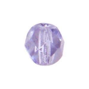 Чешки полиран кристал - фасетирано мънисто светъл танзинит 6мм (24 бр)