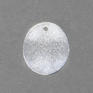 Сребърна плочка овална с един отвор, проба 925, 19х15мм (1бр)