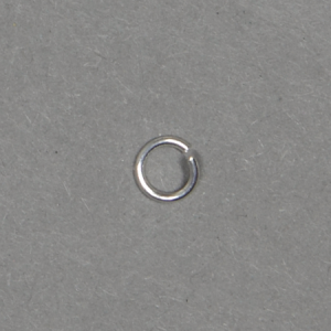 Сребърна плочка овална с един отвор, проба 925, 12х10мм (1бр)