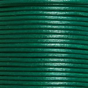 Кожен шнур, цвят горско зелен 2мм ( 1м)