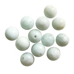 Полускъпоценни камъни - кръгло мънисто от аквамарин 6мм (12бр)