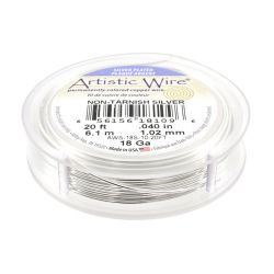 Посребрена гъвкава тел Artistic Wire 18G (1бр) 