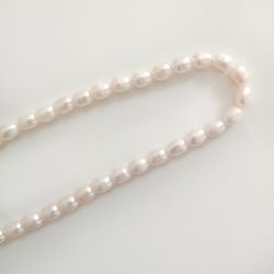 Естествени сладководни перли  Rice - натурални 4х6мм (1бр) 