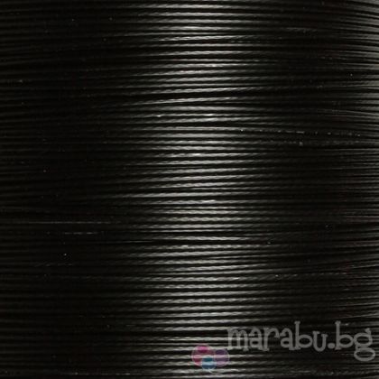 Черна тел за низане Tigertail - 7 нишки 1мм (1м)