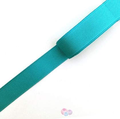 Текстилна панделка, рипс,  цвят тюркоаз, 20mm (1м)